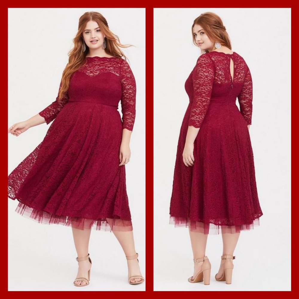 Torrid Midi Lace Dress NWT Size20 OBO